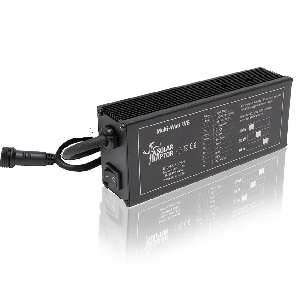 SOLAR RAPTOR® Multi-Watt EVG 35-50-70Watt - elektronisches Vorschaltgerät - Bild 2 von 2