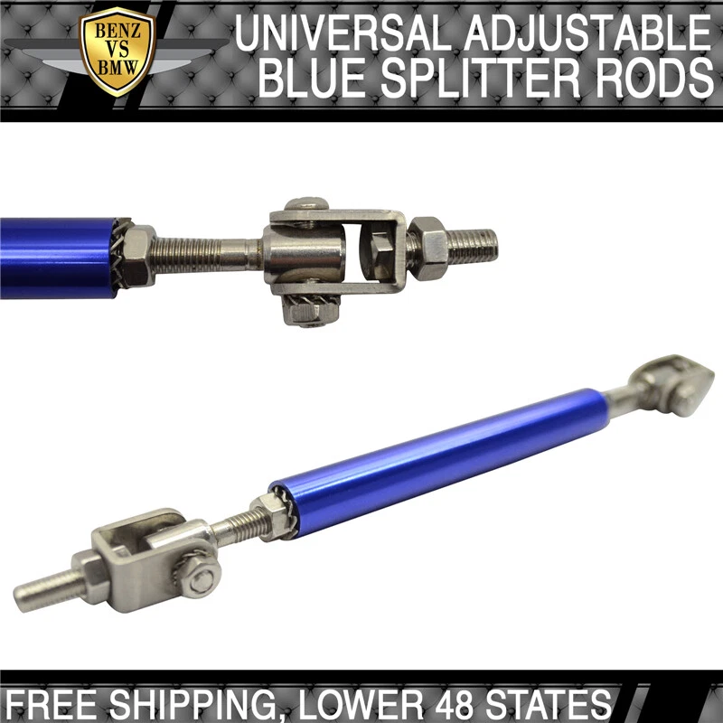 140mm-200mm Blue Front Rear Frame Bumper Protector Rod Splitter Strut Tie Bars Foto 3 de 4