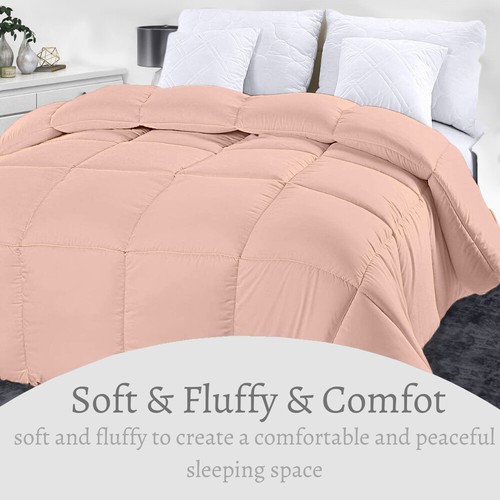 All Season 1 Piece Down Alternative Comforter By Komfit Egyptian Cotton Peach - Picture 2 of 8