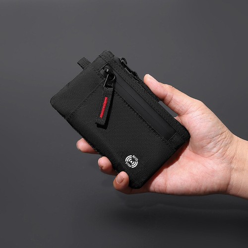RFID Protected Travel Wallet Purse with Zipped Coin ID Card Holder Pocket - Picture 9 of 15