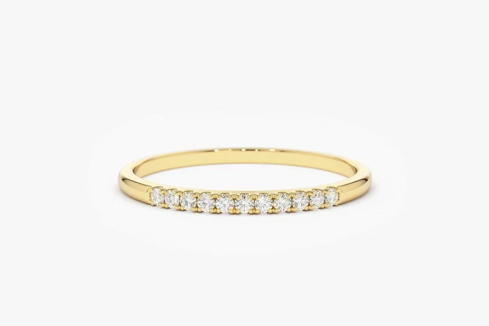 Viola Memory Diamant Goldring 11 Brillanten 0,10 ct VS G-H 14K 585er Rosegold - Bild 4 von 4