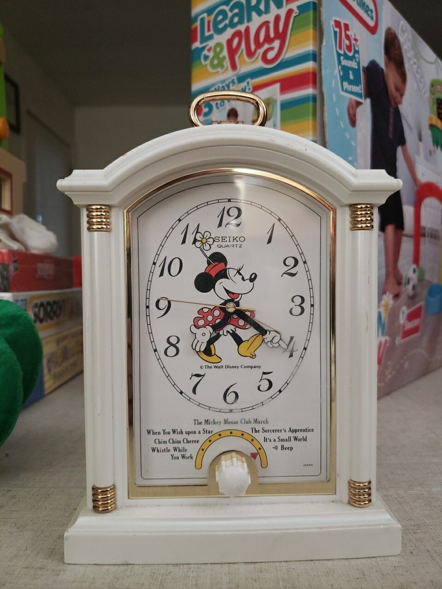 Vintage Seiko Disney Musical Minnie Mouse Alarm Mantle Clock Vintage Seiko Disney Musical Minnie Mouse Alarm Mantle Clock