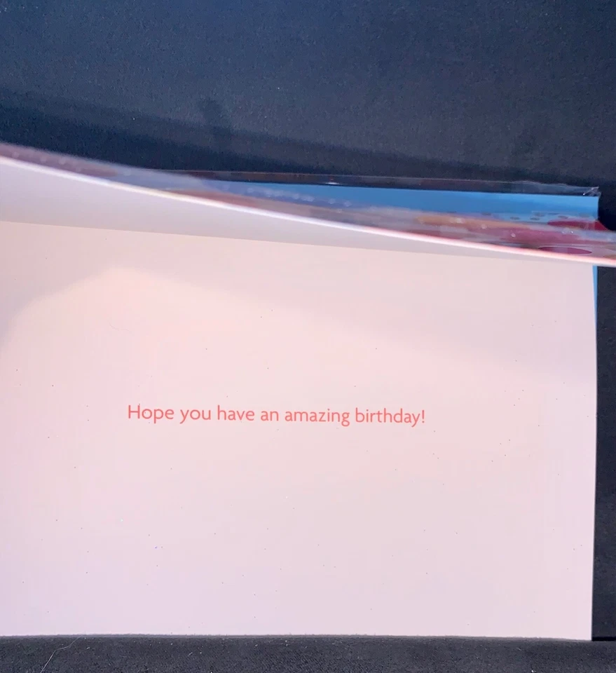 Happy Birthday Card! 3D Colorful Amazing Day! Silver Glitter! - Image 2 of 4