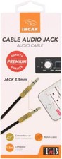 TnB JACKLUX1 Klinkensteckerkabel Nylon 1,5 M Auto Kabel Smartphone 3,5-mm-Buchse