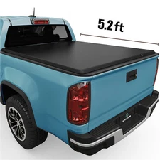 5.2 ft Bed Tonneau Cover Soft Roll Up for 2015-2026 Chevy Colorado GMC Canyon