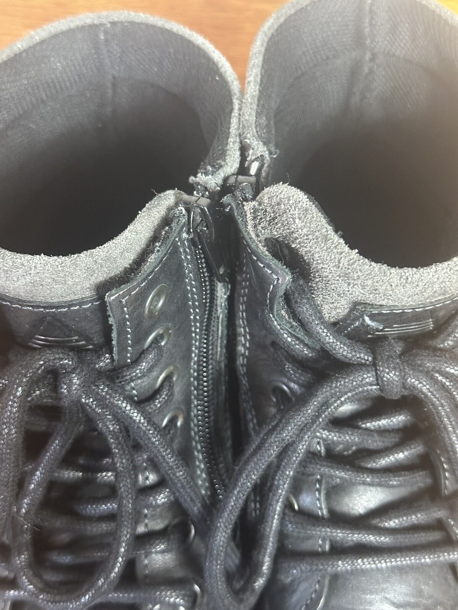 ALDO Leather Chukka Boot Mens Size 12 Black Lace Up Side Zip  display picture 2