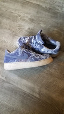 Nike Air Force 1 LV8 GS size 6Y Dark Sky Blue Velour 849345-401