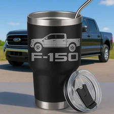 Ford F-150 |  30 oz Tumbler | 2 Sided Lasered | logo, emblem, mug