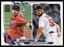 2021 Topps Update #US121 Nick Sandlin / Trevor Stephan Rookie Cleveland Indians