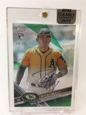 2017 TOPPS CLEARLY AUTHENTIC RYON HEALY ROOKIE AUTO 54/99 OAKLAND A'S