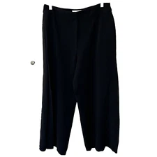 MM Lafleur Wide Leg Crop Pants Black Size 12 Ladies Staple Piece Minimalist *