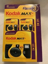 Kodak Max One Time Use Color Film Cameras 3 Pack 27 Exposures Each Exp 2004