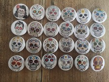 Pack Lot Badge Pin Button Skull tete de mort  *24