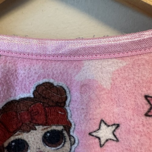LOL Doll Nightgown Pajamas Girls Sz 8 Pink Soft Pjs Dress Flannel L.O.L Lace Bow - Picture 6 of 11