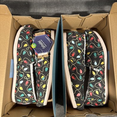 Toms Alpargata Womens Shoe Sz 5 Black Forged Iron Glow Tree Lights Lot of 2 NIB