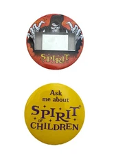 Spirit Halloween Store Employee Name Tag Button Pinback Pin Badge 2.75” Set Of 2