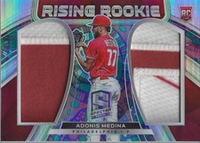 2021 Panini Spectra Rising Rookie Materials Psychedelic #13 Adonis Medina Jersey