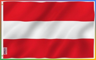 Austria Flag 3x5 ft Polyester Brass Grommets Double Stitched Vivid Fade Proof