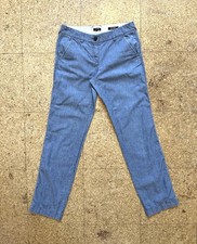 J.Crew Belmarin Dress Pants Women's 0 Chambray Blue Straight Leg Career Preppy