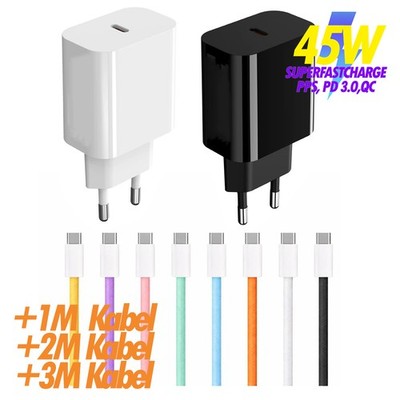 Für Honor X6, X6a, X6b, X5c, X5c Plus 45W USB-C Schnellladegerät Ladekabel