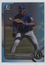 2022 Bowman Draft Chrome Sky Blue Refractor Daniel Vazquez #BDC-74 0y59