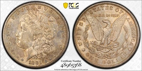 1881-S Morgan Silver Dollar $1 - PCGS Scratch AU Details