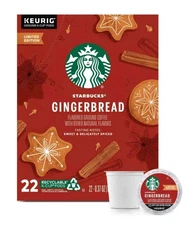 Starbucks Gingerbread Coffee k cups 22 pods BB april 2025