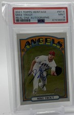 2021 Topps Heritage Real ONE Mike Trout Auto PSA 9 Los Angeles Angels #6