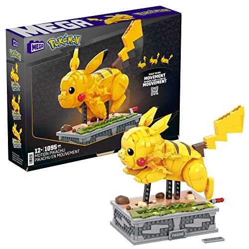 Mega Pokémon Building Toys Set Motion Pikachu with 1092 Pieces Running Movement - Image 5
