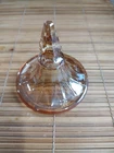 Vintage Pink Depression Glass Candy Dish Lid Only Jeanette ? 3.75” Jar Fitter