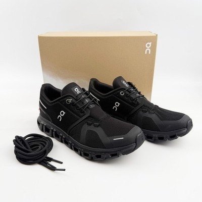 ON Cloud 6 Women's Black All-Weather Comfort Running Sneakers Custom Shoelaces