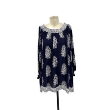 NWT Faithfull the Brand Mali Dress in Devani Print Navy Blue Size US 6