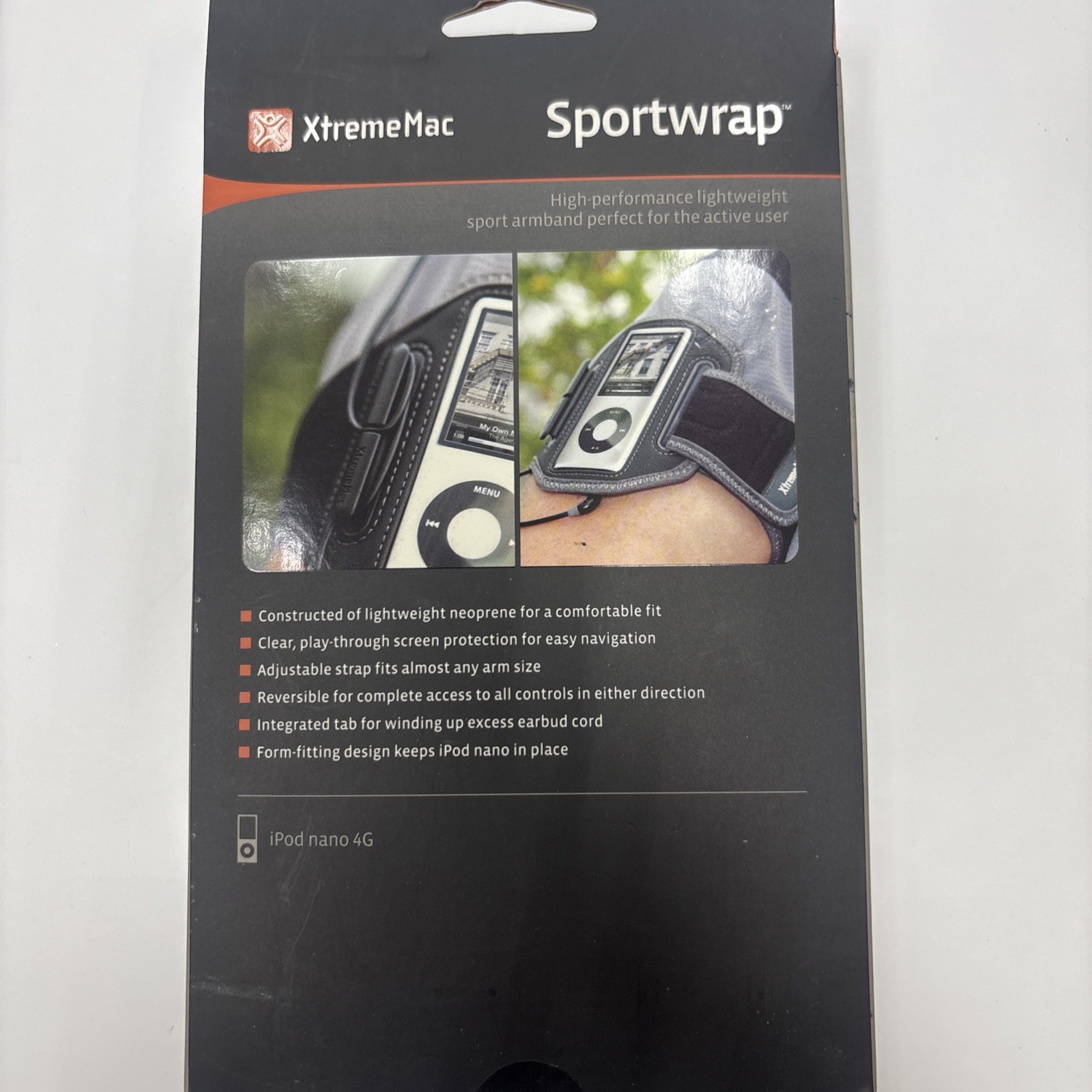 XtremeMac Sportwrap Armband Holder for Apple iPod Nano 4th Gen Neoprene Black