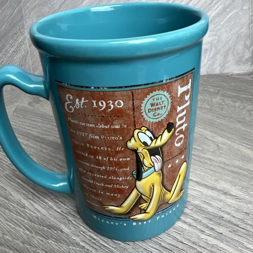 Pluto 3d raised turquoise Disney mug - height 5 inch collectable - Foto 2 di 8