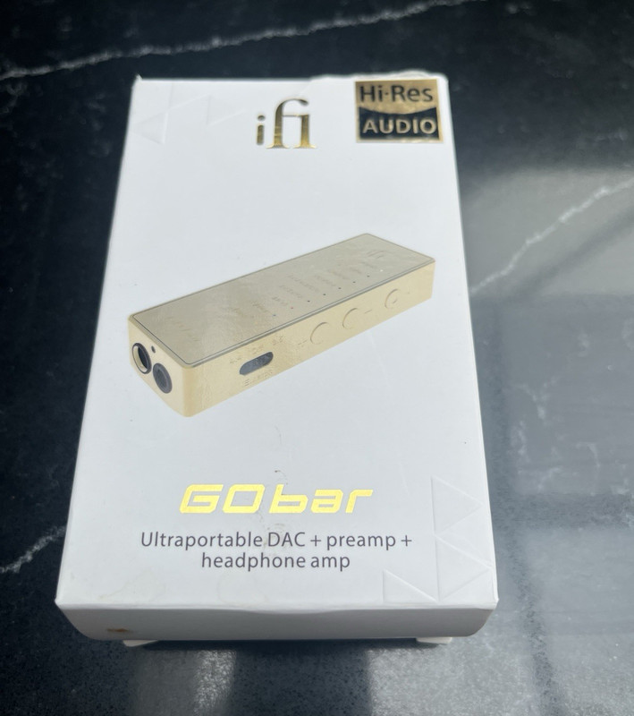 iFi GO bar Ultraportable DAC Preamp Headphone Amplifier Hi-Res Audio Gold