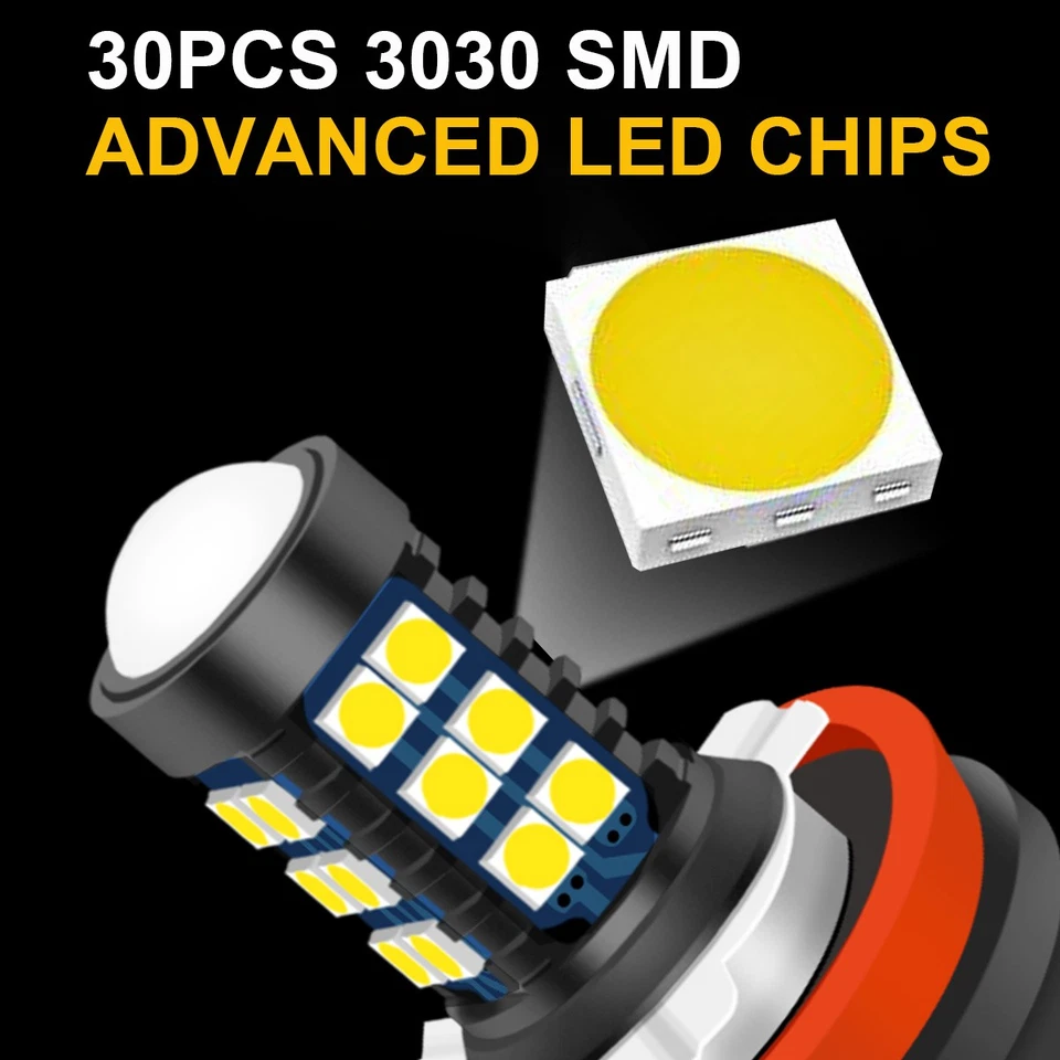 2 Pcs H8 LED Light Bulbs Angel Eyes Halo Ring For BMW E92 E91 E60 Plug and play - Image 2 of 4