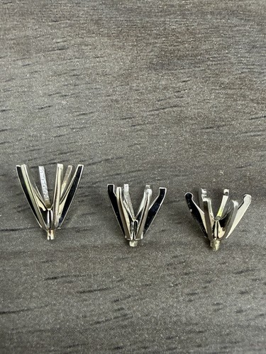 14k White Gold 6 Prong Peg Setting Assortment Of 3 Settings For Round Stones L1