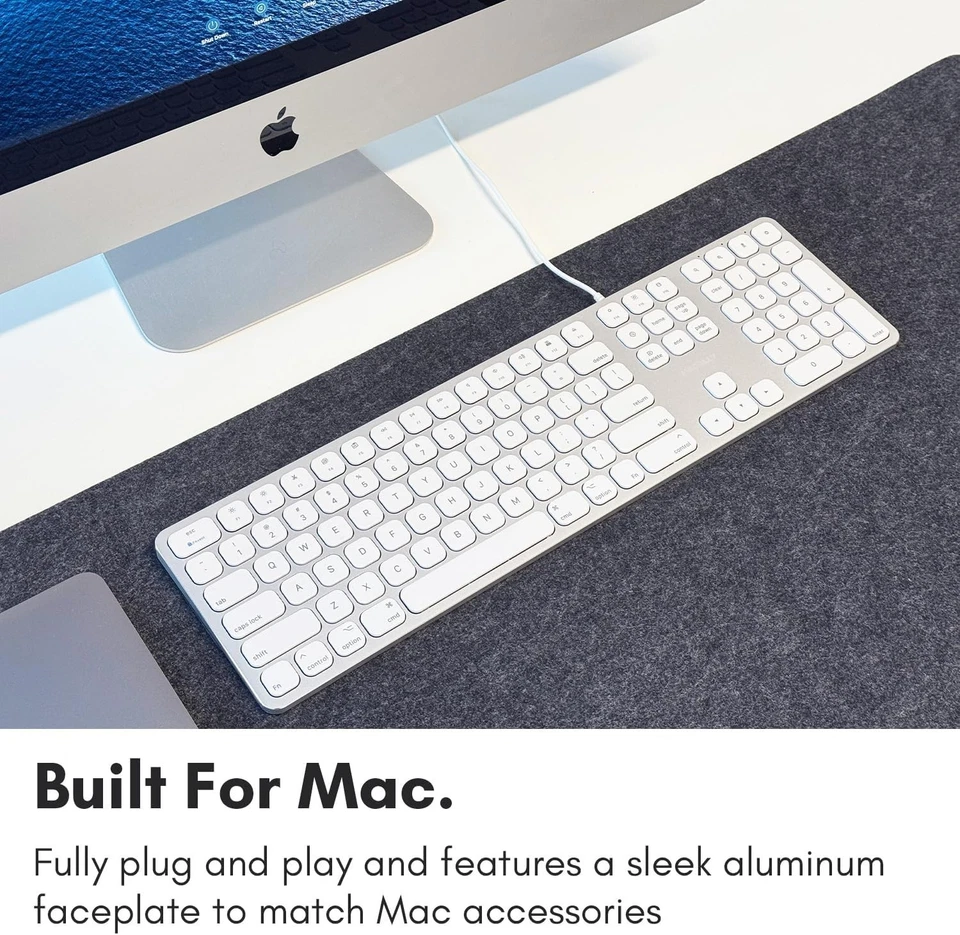 Stylish Wired Mac Keyboard with Numeric Keypad - Ideal for iMac & MacBook Pro - Image 4 of 4