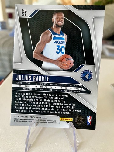 Panini Prizm 24-25 Julius Randle Minnesota Timberwolves #57 - NEW - Bild 2 von 2