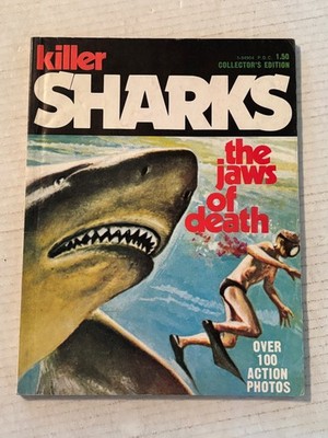1975 Killer Shark The Jaws of Death Collector's Edition Magazine #1 /D694