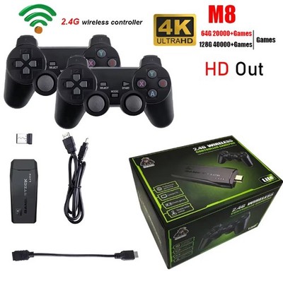 Retro 4K HD Videospielkonsole 40000Spiele Dual 2.4G Wireless Controller 64G/128G