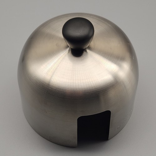 Degrenne Salam Teapot Cozy Matte Black Brushed Steel Cover Insulator Lid 2 Cups - Picture 8 of 9