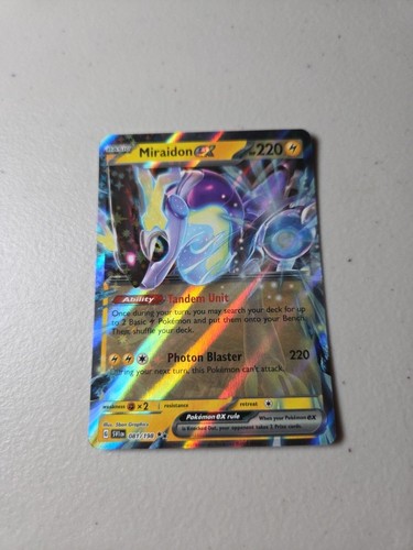 2023 Pokemon Miraidon ex 81 /198 Scarlet Violet Base Set Full Art Rare Holo