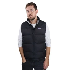 Patagonia Fitz Roy Down Puffer Vest Mens M Black Insulated Hi Loft Quilted Coat