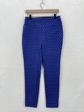 RLX Ralph Lauren Pants Womens 6 Blue Geometric Print Stretch Golf Slim Ankle