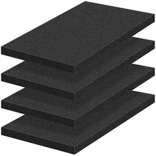 4 PCS Polyurethane Foam Sheets 16" L x 12" W x 1" T Packing Foam Inserts Cutt...