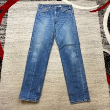 VTG Levis 505 Pants 34 Blue Jeans Orange Tab USA Batwing 70s 80s Patina 34x34