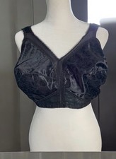 Vintage 18 Hour Playtex Bra Size 40DD Black Wirefree Black USA Made