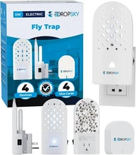 4 Pack Indoor Flying Insect Traps - Plug-in Bug Light Trap For Fruit Flies, More