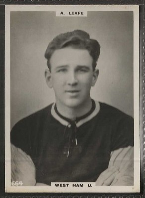 PINNACE FOOTBALL (LF SIZE PHOTO BACK RARE!)-#0664- WEST HAM U. - A. LEAFE
